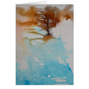 Pintura de paisajes de árboles entrelazados con co