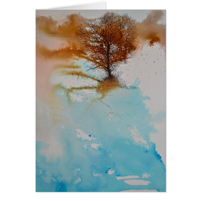 Pintura de paisajes de árboles entrelazados con co (Frente)