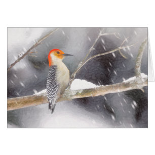 Pintura de pájaro de madera roja