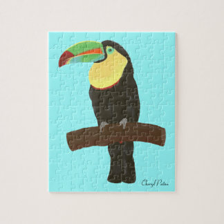 Pintura de pájaro túrpura, rompecabezas de imágene