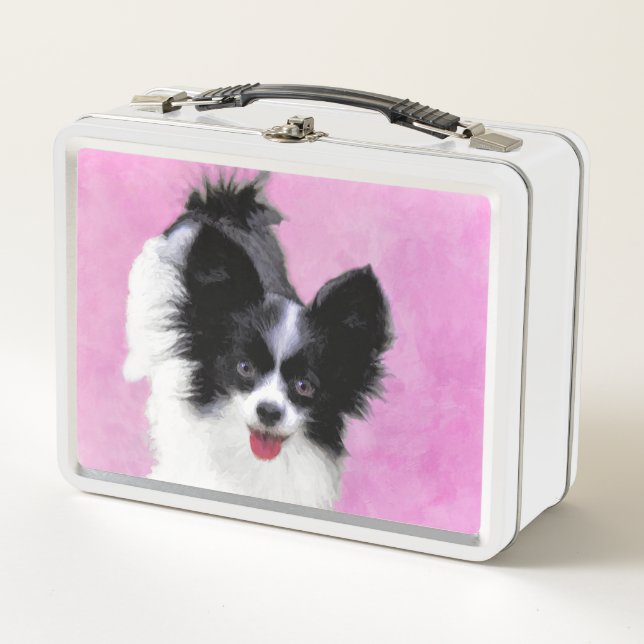 Pintura de Papillon (blanco y negro) - Arte de per (Anverso)