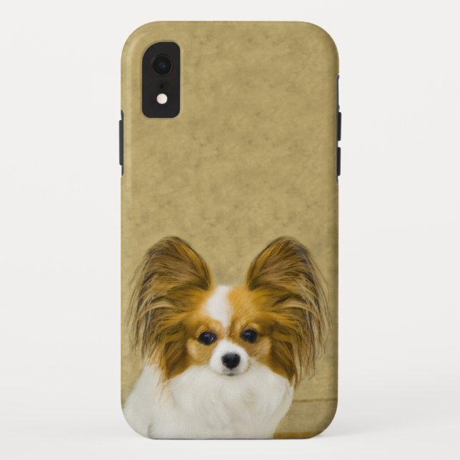 Pintura de Papillon (blanco y negro) - Funda de ar (Reverso)