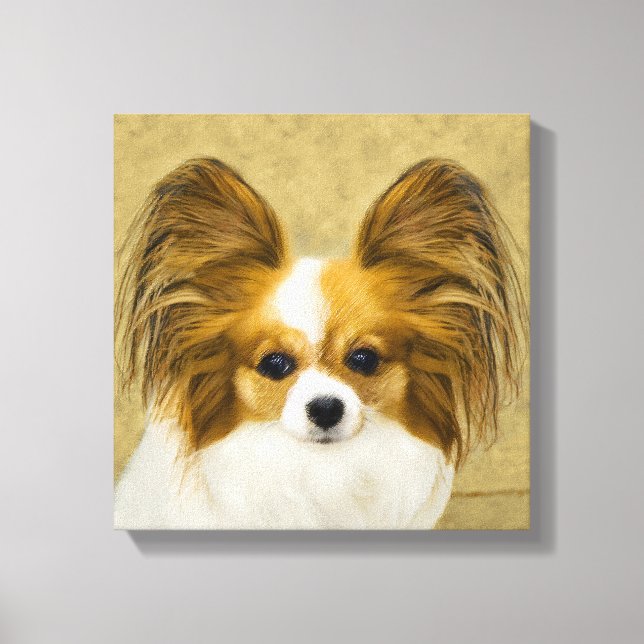 Pintura de Papillon (Hound Tri) - Arte original de (Anverso)