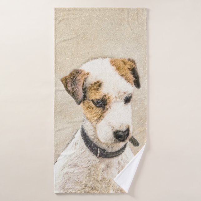 Pintura de Parson Jack Russell Terrier - Arte de p (Toalla de baño)
