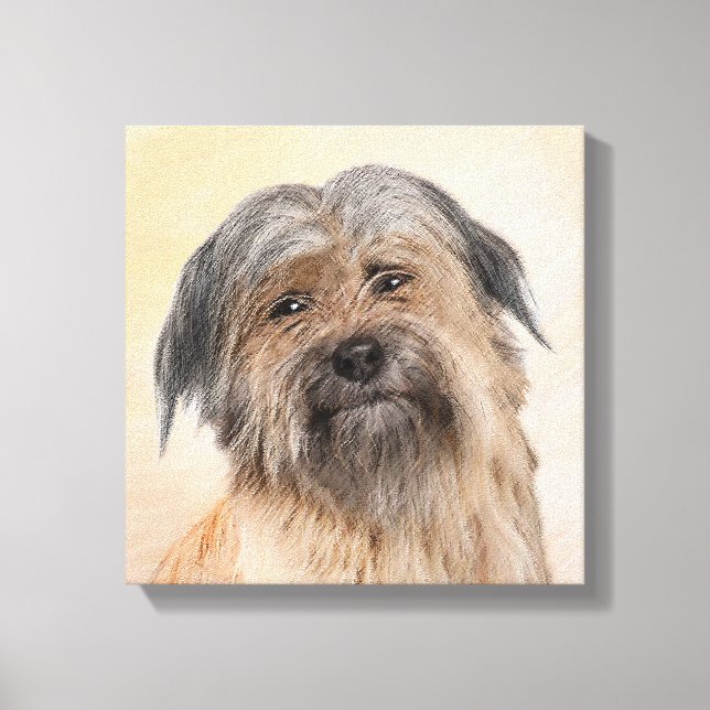 Pintura de pastor pirenaico - Arte de perro origin (Anverso)
