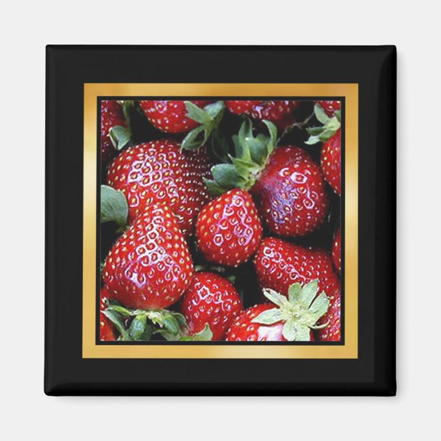 Pintura de patrón de fresa o imán fotográfico (Frente)