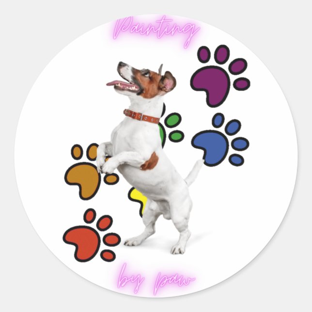 "PINTURA DE PEGATINAS DE PAW". (Anverso)