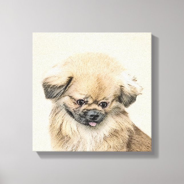 Pintura de Pekín - Arte de perro original muy lind (Anverso)