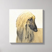 Pintura de perro afgano - Arte de perro original l