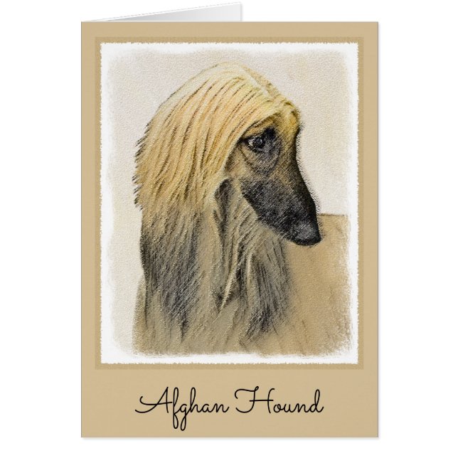 Pintura de perro afgano - Arte de perro original l (Frente)