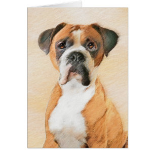 Pintura De Perro Boxer Sin Recortar Arte Animal Or