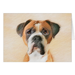 Pintura De Perro Boxer Sin Recortar Arte Animal Or