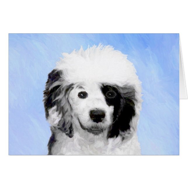 Pintura de perro de agua portuguesa - Arte origina (Anverso (Horizontal))