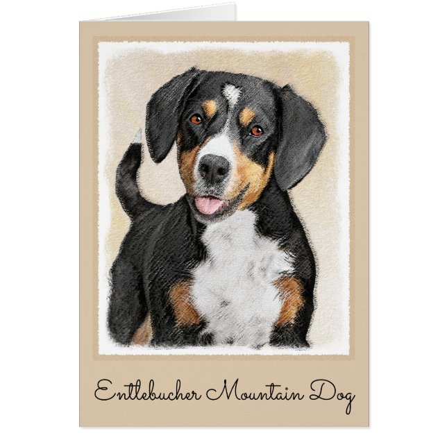 Pintura de perro de la montaña Entlebucher - Arte  (Frente)