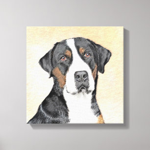 Pintura de perro de la montaña suiza - Arte origin