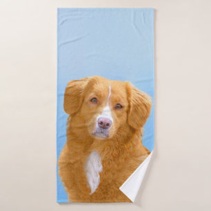 Pintura de perro de la recuperación del pato de Nu