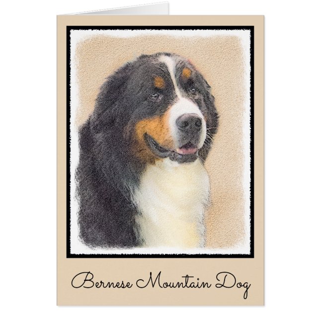 Pintura de perro de montaña de Bernese - Arte de p (Frente)