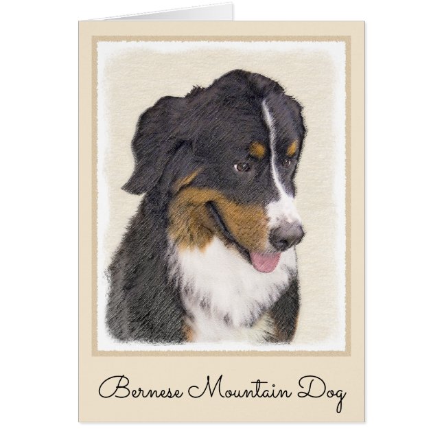 Pintura de perro de montaña de Bernese - Arte de p (Frente)