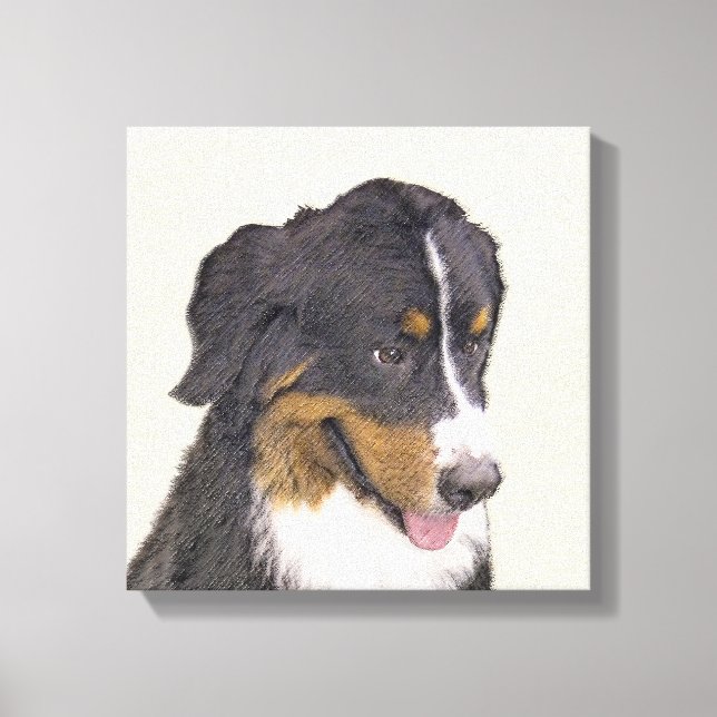 Pintura de perro de montaña de Bernese - Arte de p (Anverso)