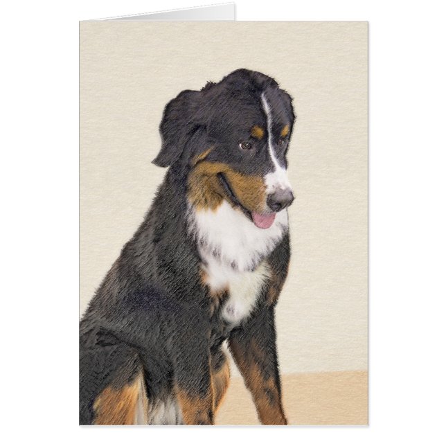 Pintura de perro de montaña de Bernese - Arte de p (Frente)