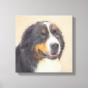 Pintura de perro de montaña de Bernese - Arte de p