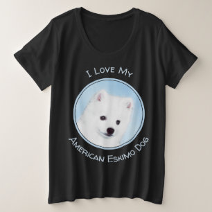 Pintura de perro esquimal estadounidense - Arte de