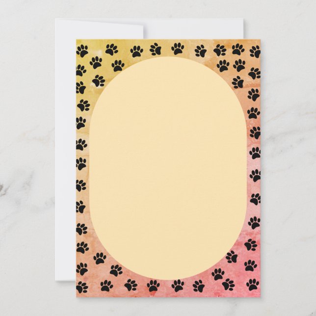 Pintura de perro Impresiones de forma ovalada Esti (Anverso)