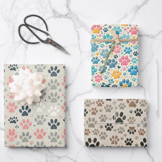 Pintura de perro Impresiones de papel de envolvimi (Anverso)