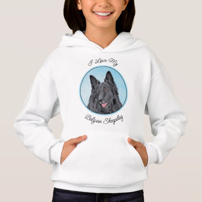 Pintura de perro pastor belga - Arte de perro orig (Anverso)