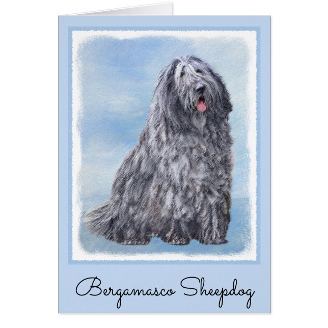 Pintura de perro pastor de Bergamasco - Perro orig (Frente)