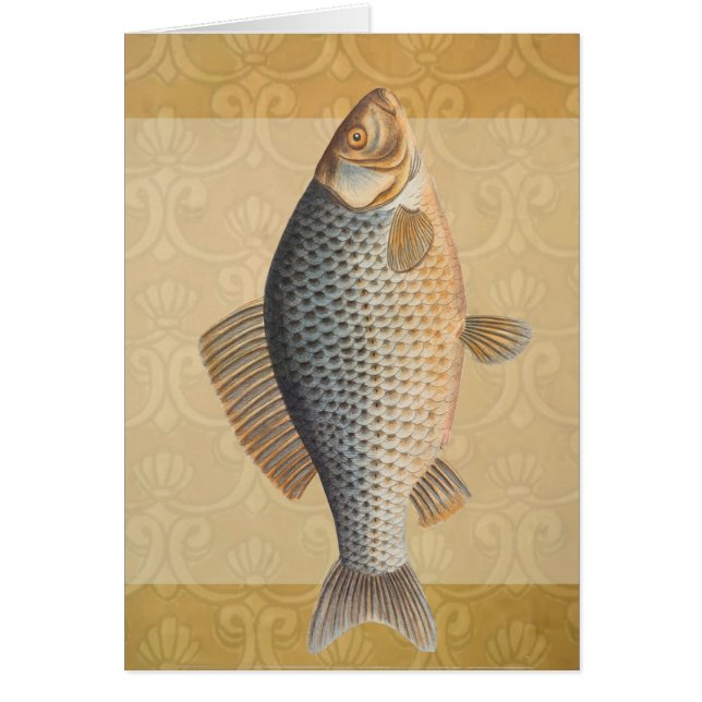 pintura de pesca de carpa dibujo de agua dulce  (Frente)