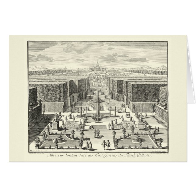Pintura de petróleo de fuentes en el Jardín de Ver (Anverso (Horizontal))