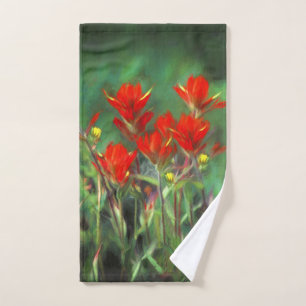 Pintura de pincel indio - Arte de flores original