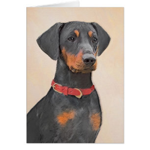 Pintura de Pinscher original de arte animal