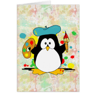Pintura de pintador de pingüino
