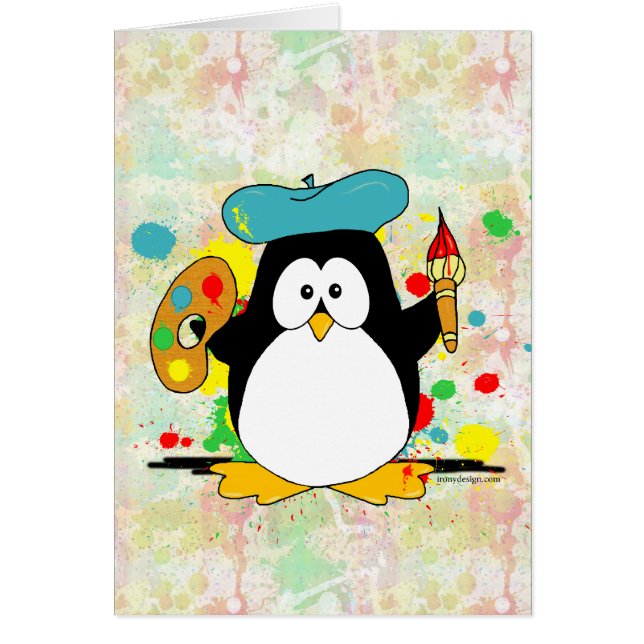Pintura de pintador de pingüino (Frente)