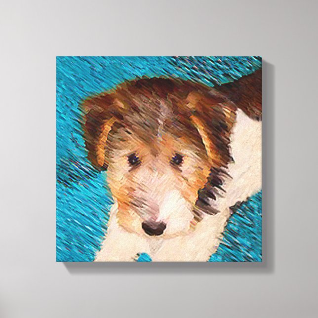 Pintura de pipa de Fox Terrier - Arte Perro Origin (Anverso)