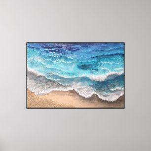 Pintura de playa de ola del océano – Arte abstract