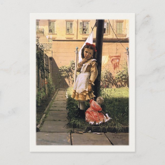 Pintura de postales de John George Brown (Anverso)