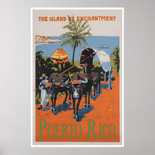 Pintura de Puerto Rico Póster de viaje Puertorriqu