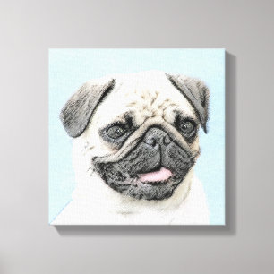 Pintura de pug - Arte de perro original lindo