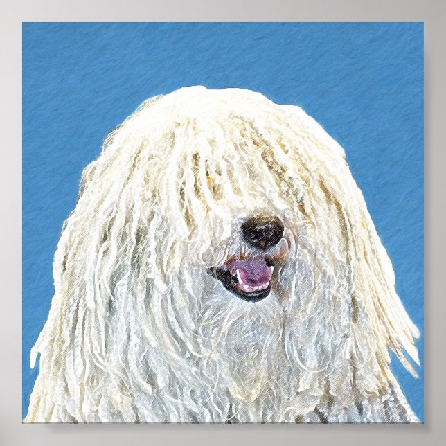 Pintura de puli - Arte de perro original lindo (Frente)