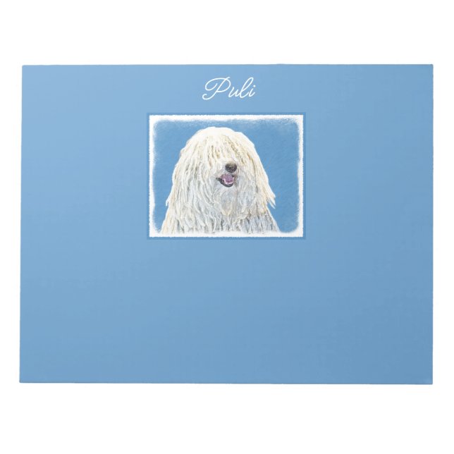 Pintura de puli - Bloc de notas de arte de perro o (Frente)