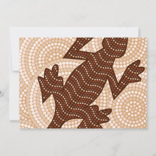 Pintura de punto de lagarto aborigen