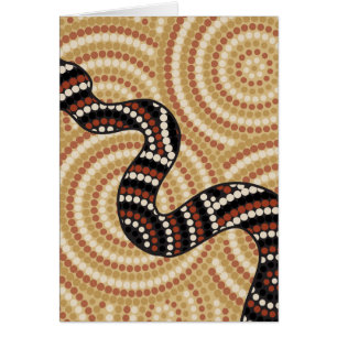 Pintura de punto de serpiente aborigen
