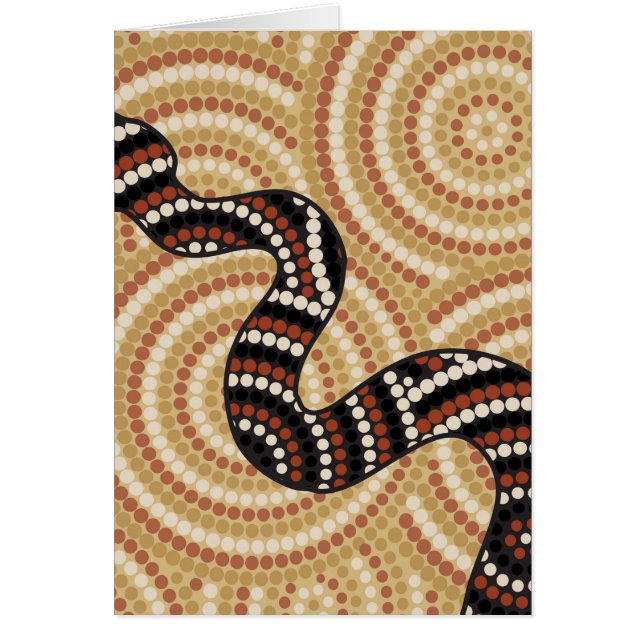 Pintura de punto de serpiente aborigen (Frente)