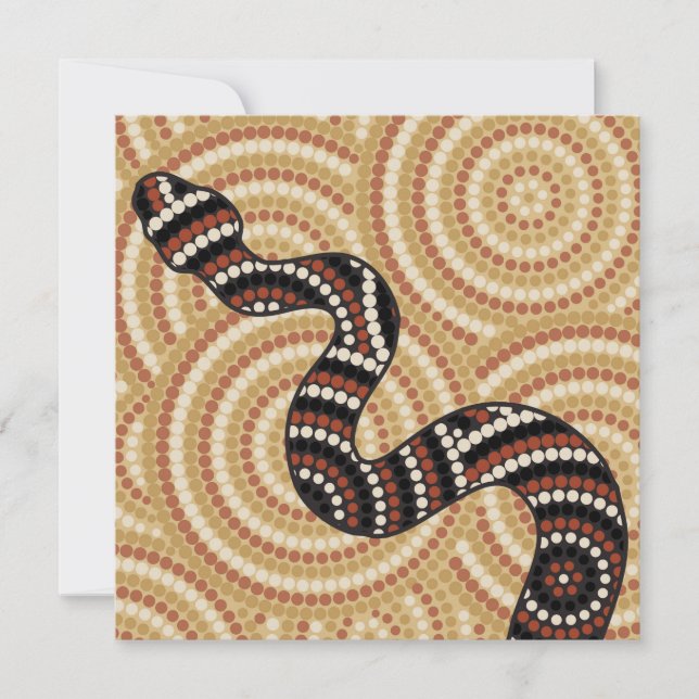 Pintura de punto de serpiente aborigen (Anverso)