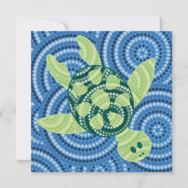 Pintura de punto de tortuga aborigen (Anverso)