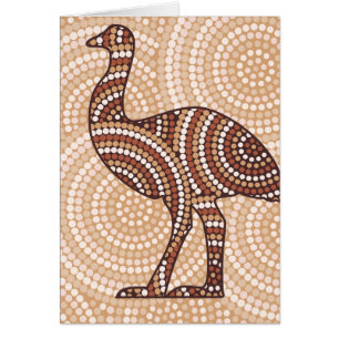 Pintura de punto emu aborigen