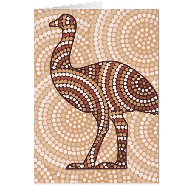 Pintura de punto emu aborigen (Frente)